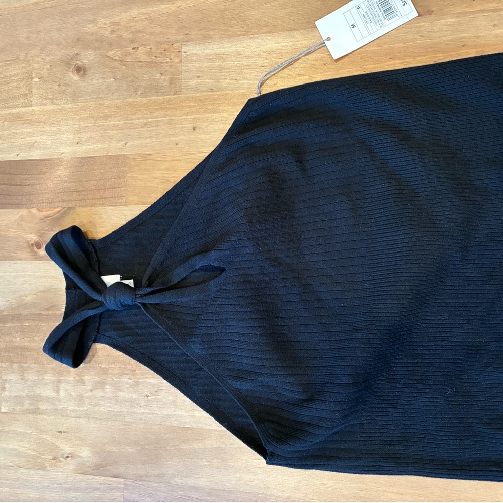 NWT a new day Black Ribbed Tank Top